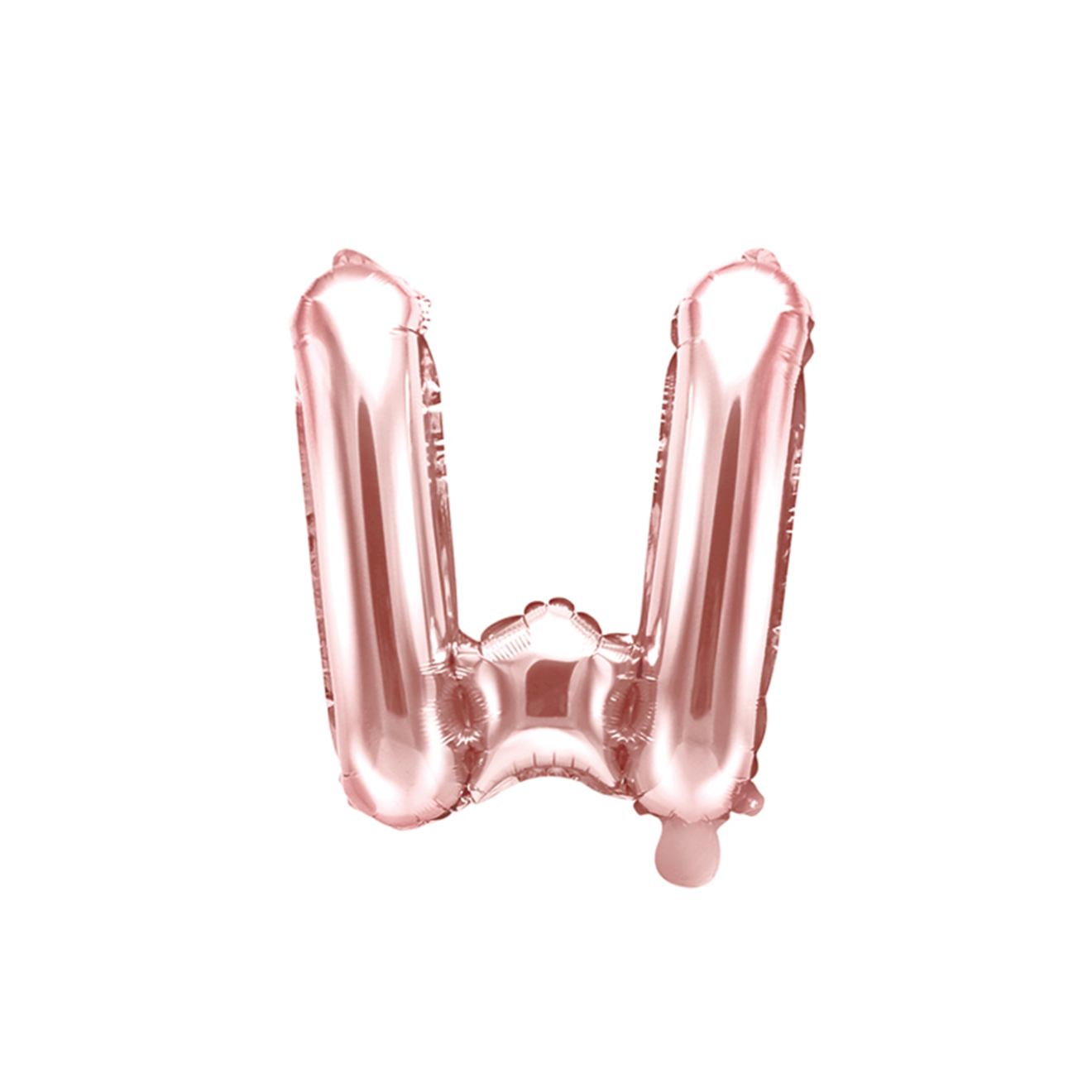 1 Ballon XS - Buchstabe W - Rosegold