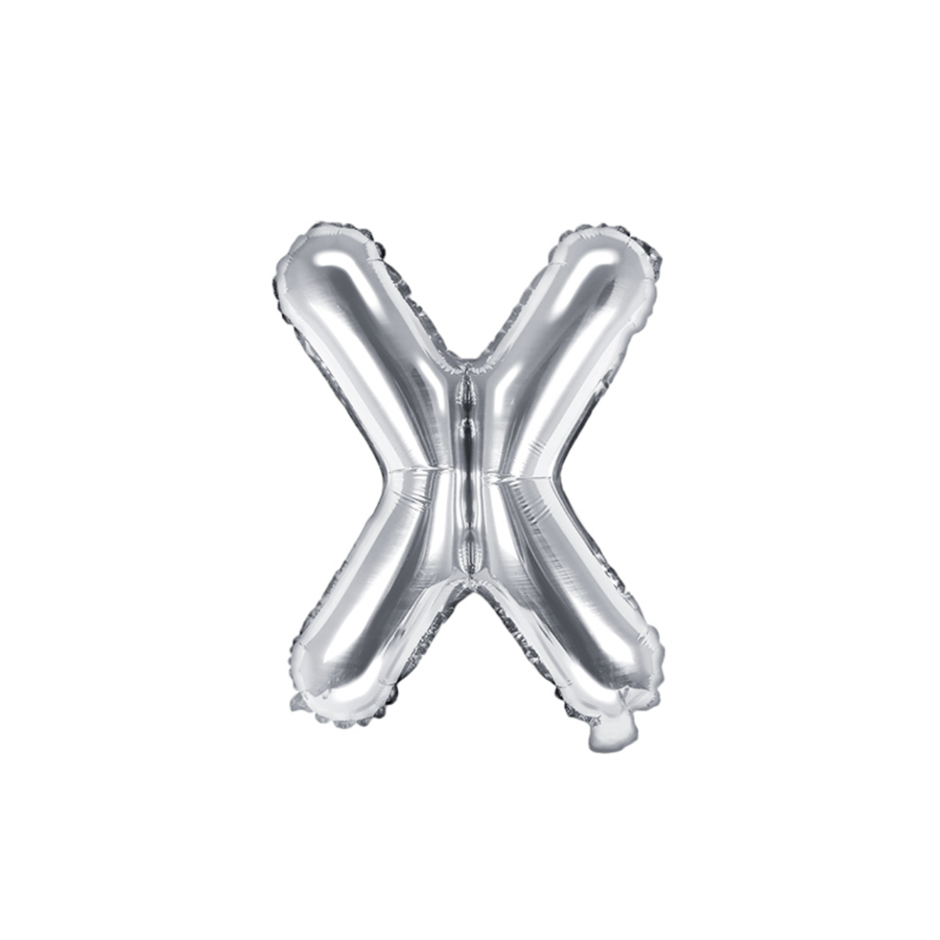 1 Ballon XS - Buchstabe X - Silber