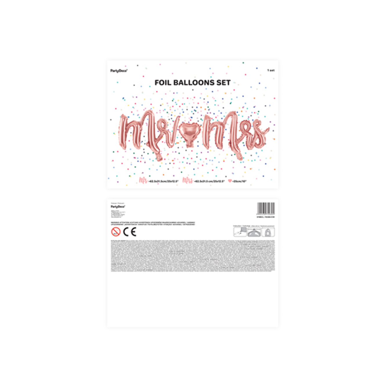 1 Ballon - Schriftzug - Mr & Mrs