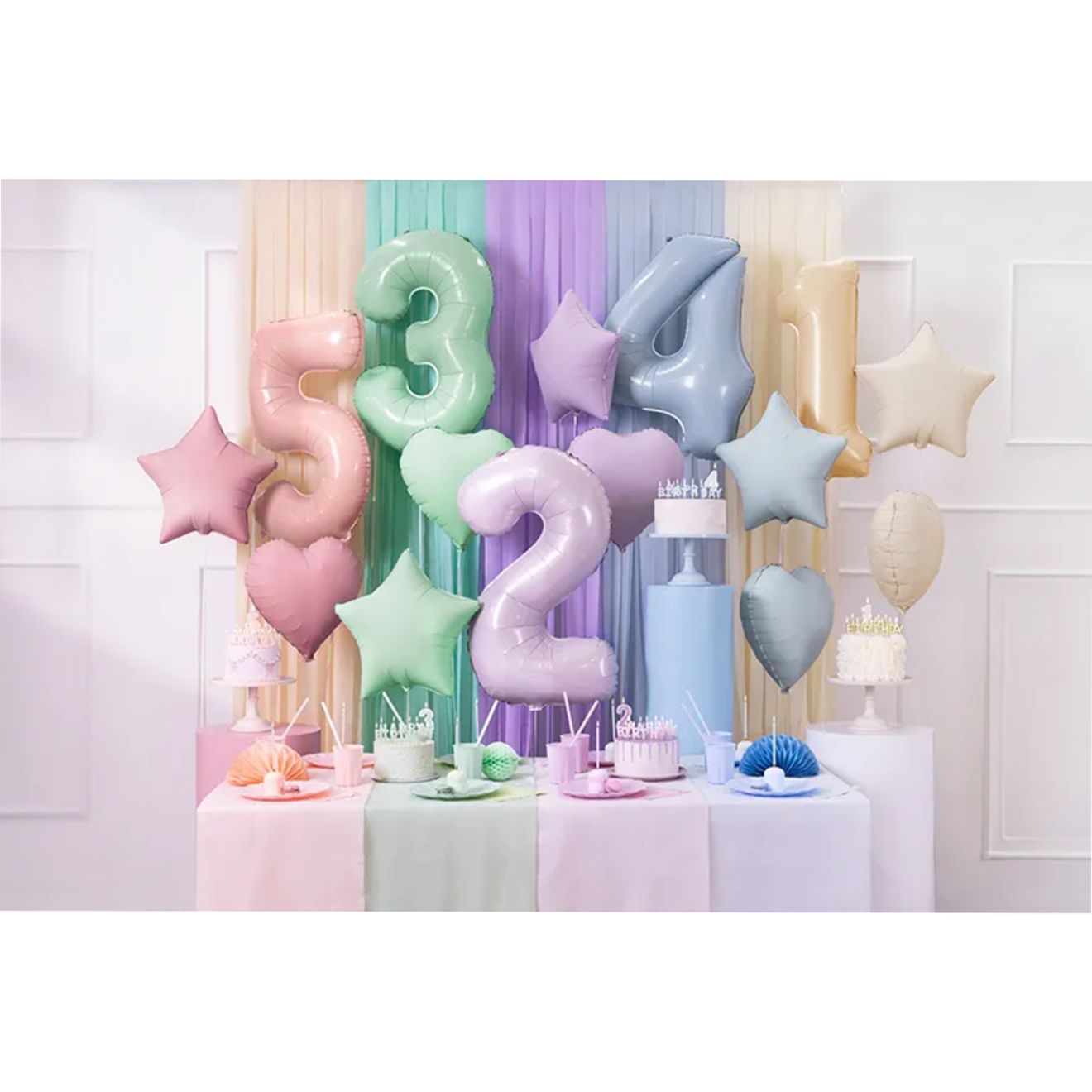 1 Ballon - Herz - Satin - Grün