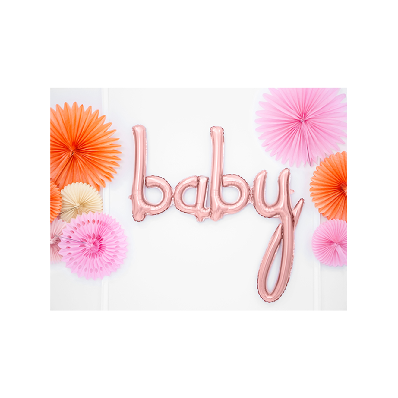 1 Ballon - Schriftzug - Baby - RoseGold