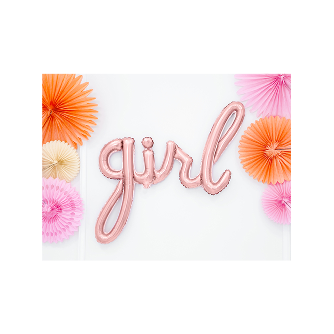 1 Ballon - Schriftzug - Girl - RoseGold