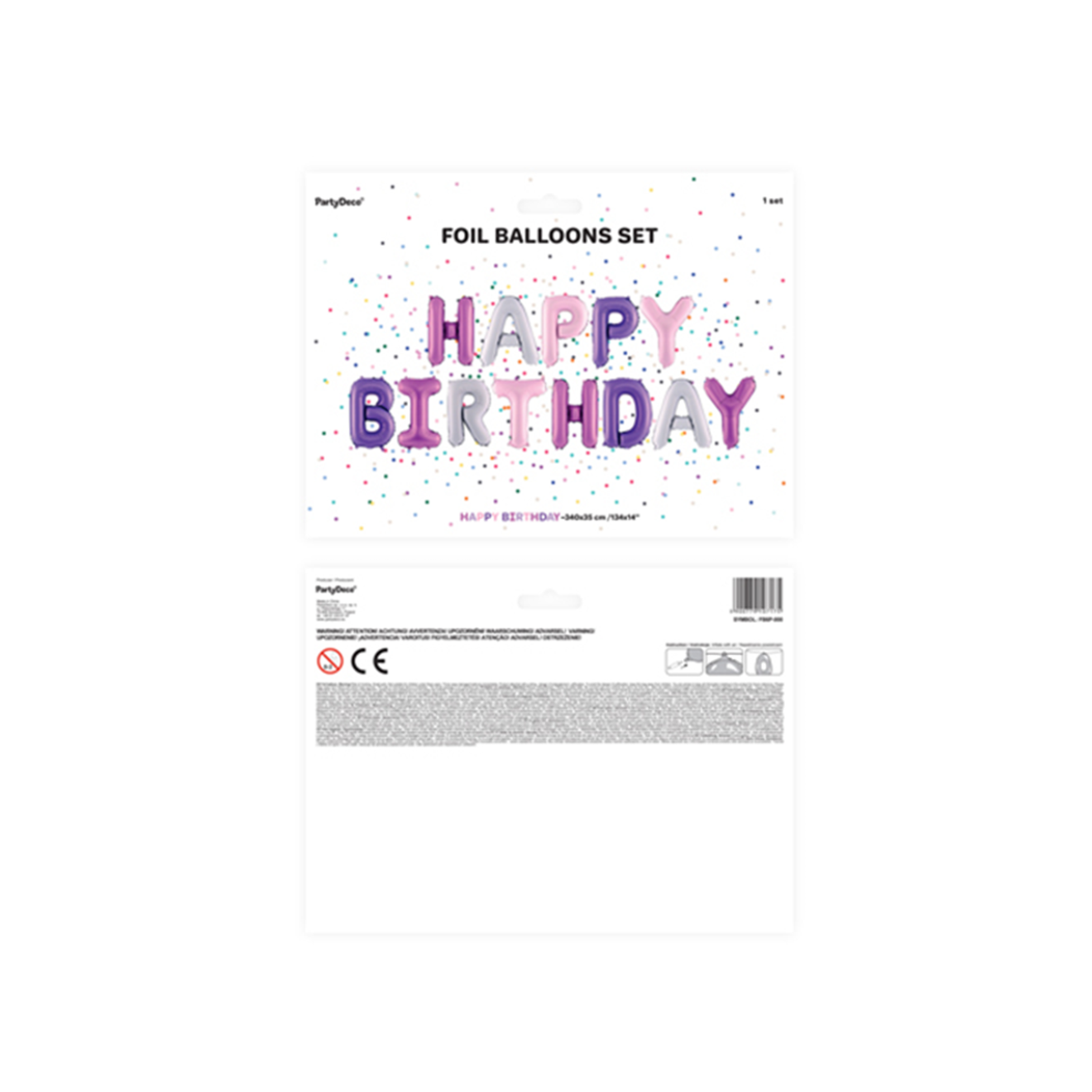 1 Ballon - Schriftzug - Happy Birthday - Trendy
