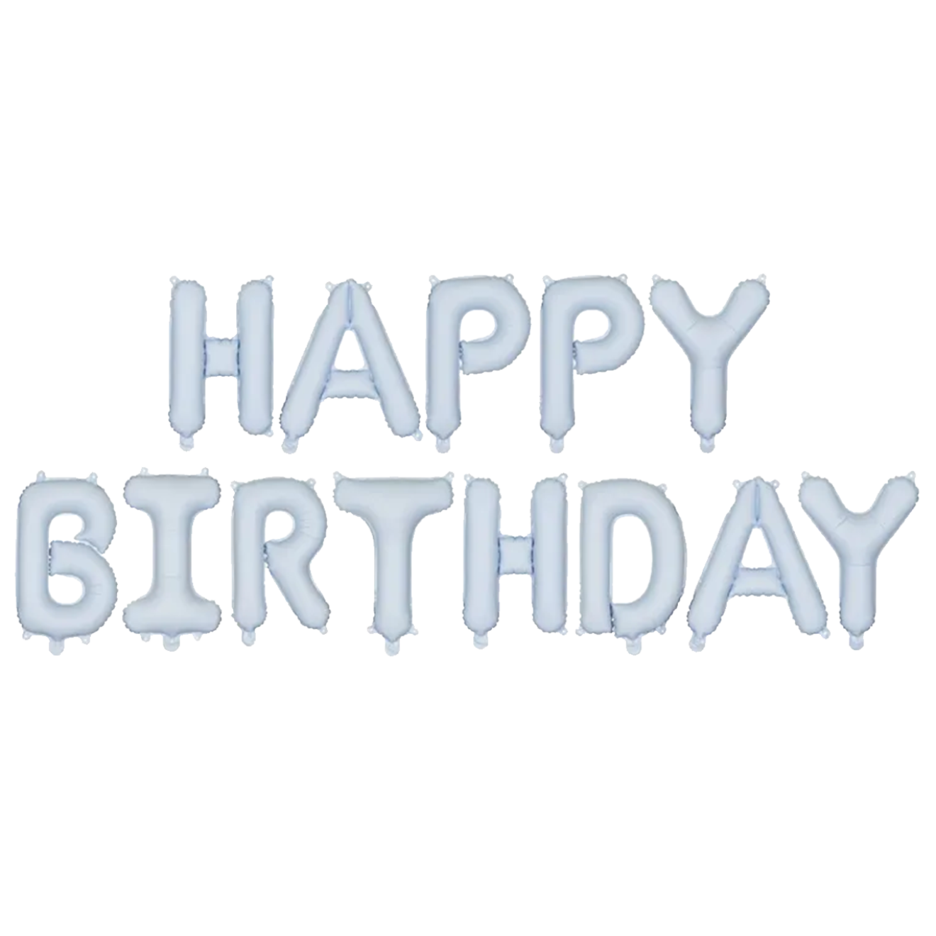 1 Ballon - Schriftzug - Happy Birthday - Hellblau