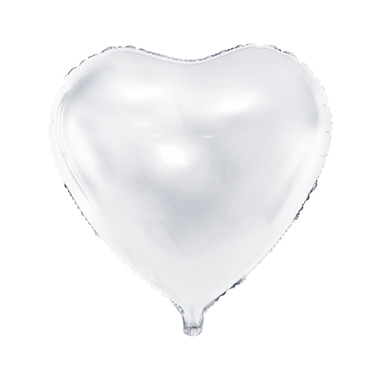 1 Ballon - Herz - Weiß