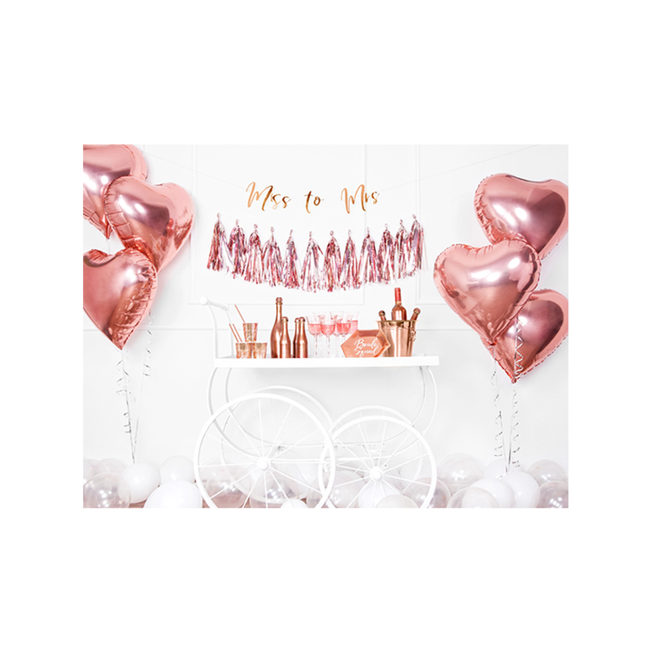 1 Ballon - Herz - RoseGold