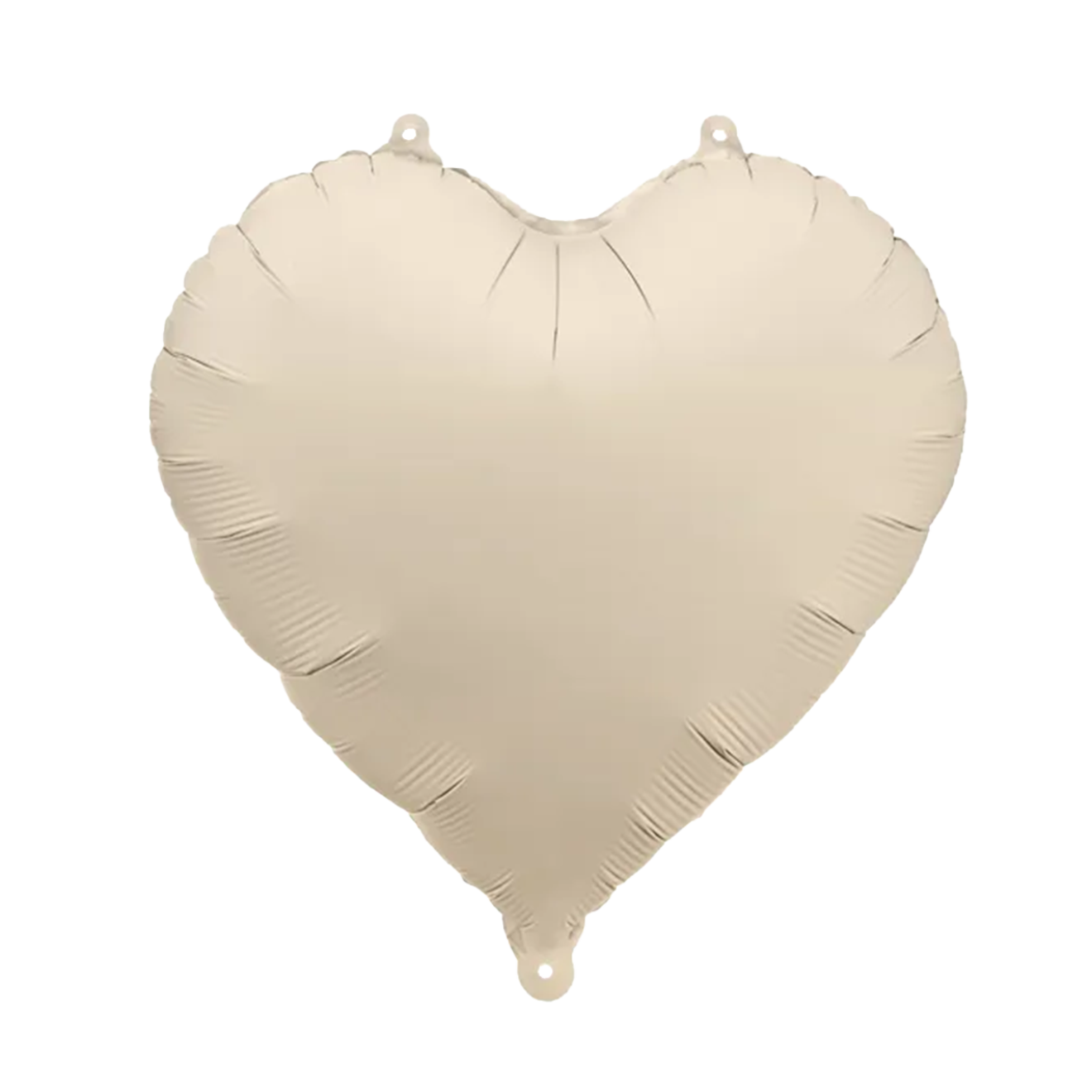 1 Ballon - Herz - Satin - Hellbeige