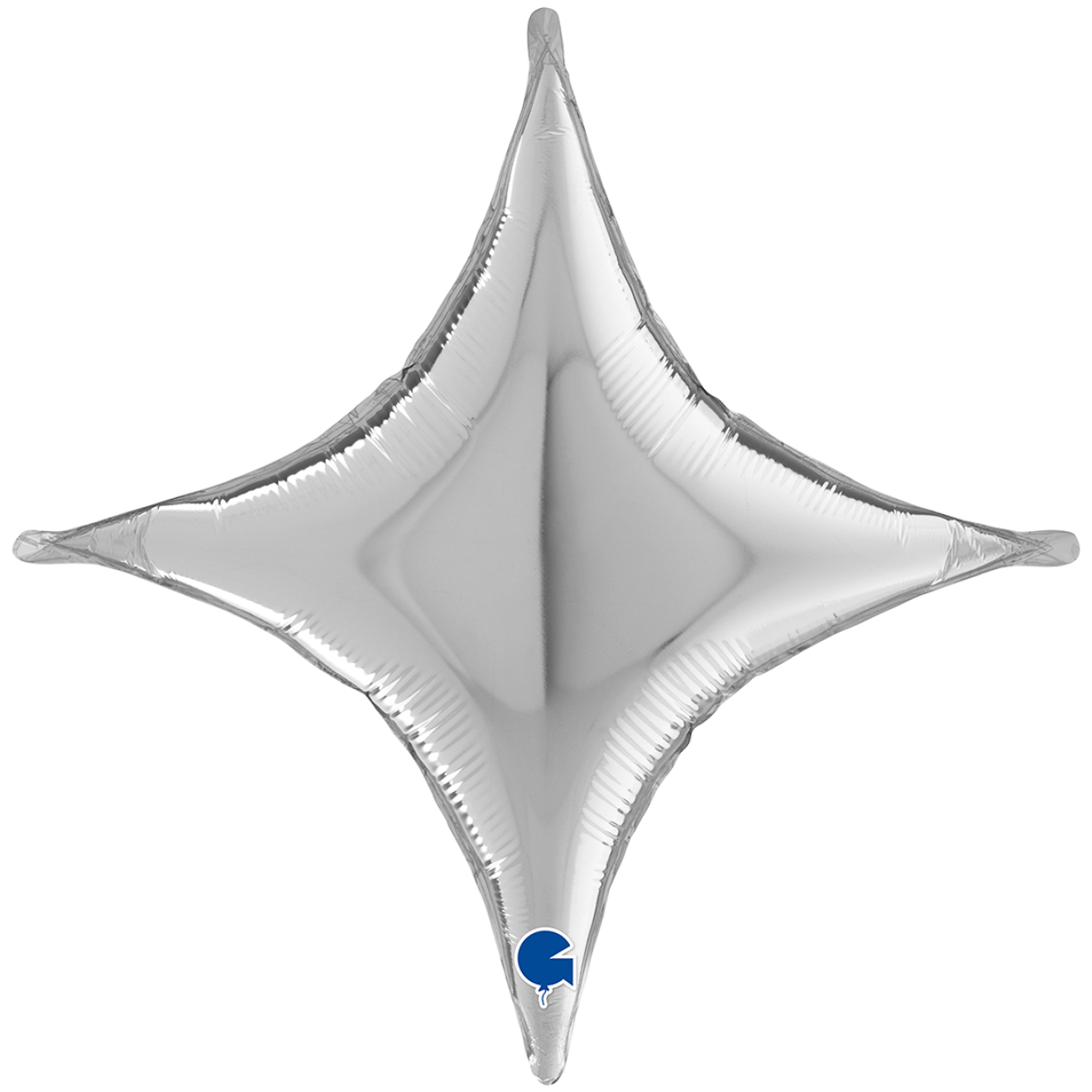 1 Balloon XXL - Deco-Concave Cross - Silver