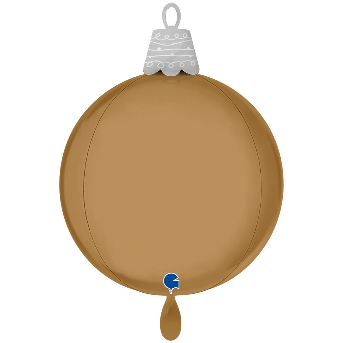 1 Balloon 4D XL - Christmas Ball Platinum Champagne