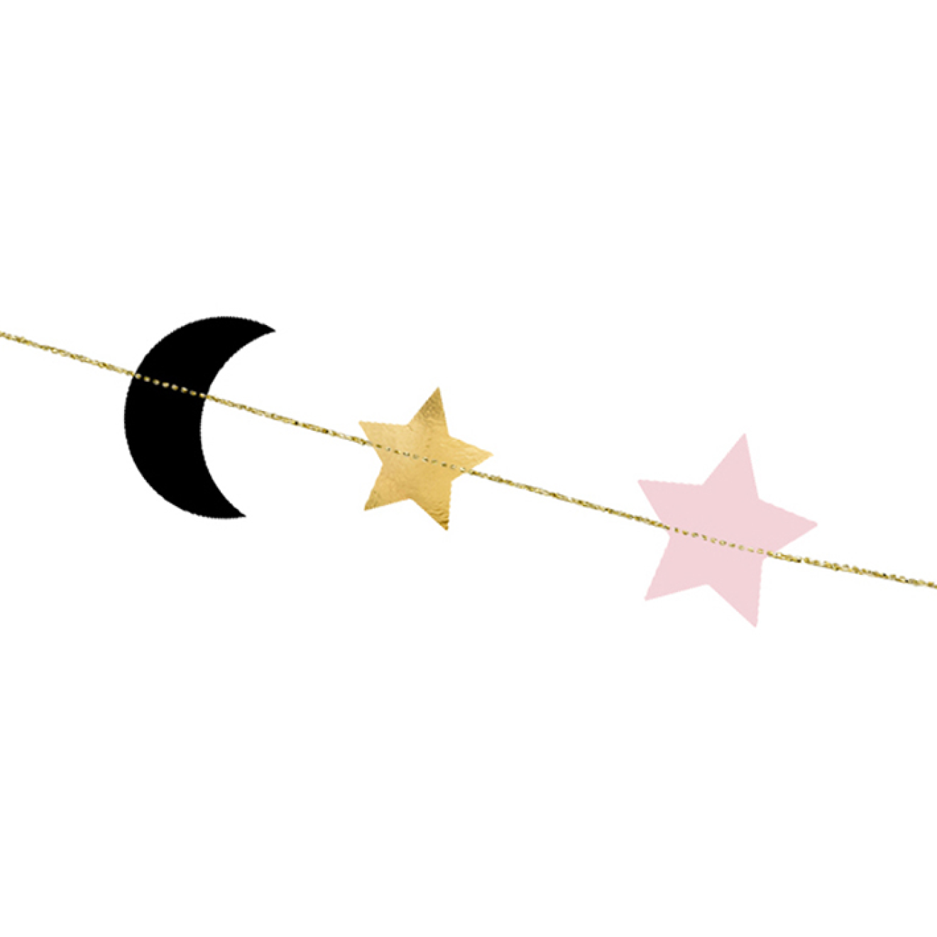 1 Papiergirlande - 1,9m - Stars & Moon