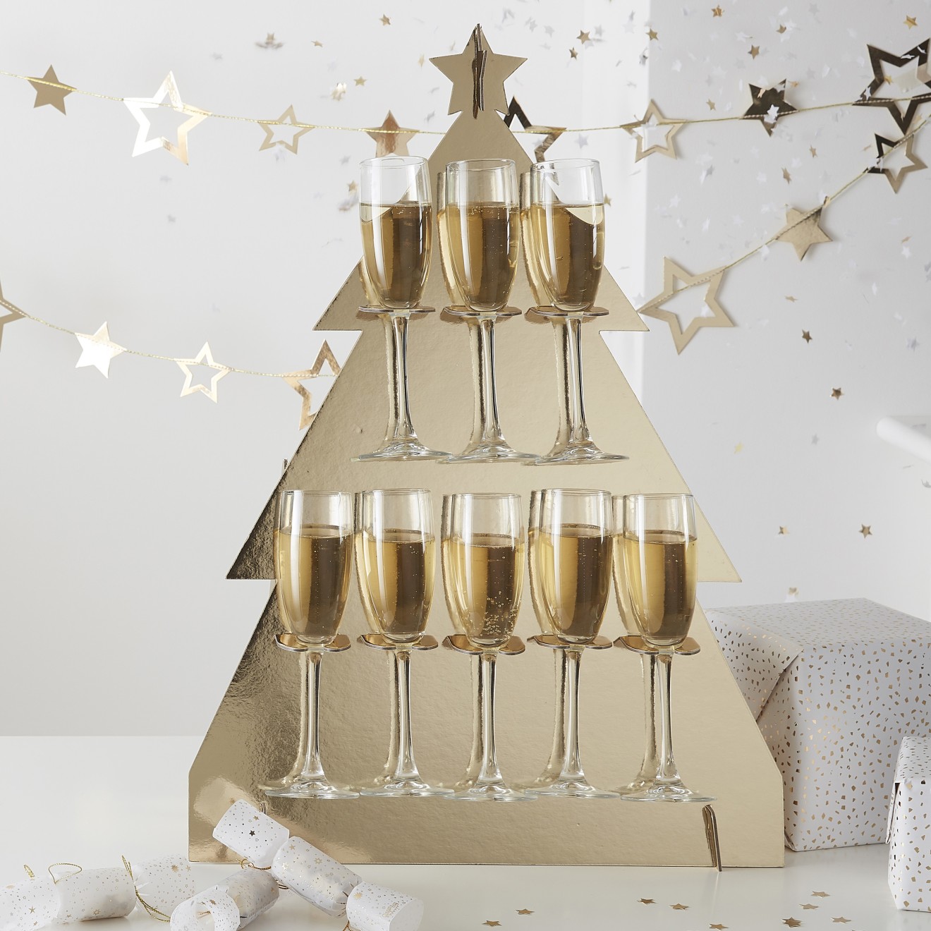 1 Prosecco Wall - Christmas Tree - Gold