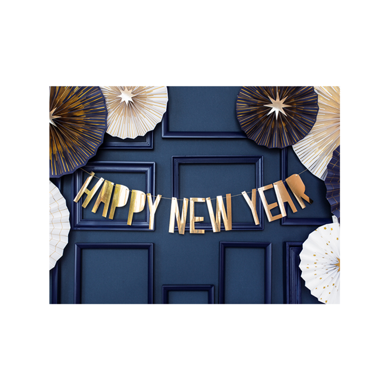 1 Bannergirlande - Happy New Year Festive