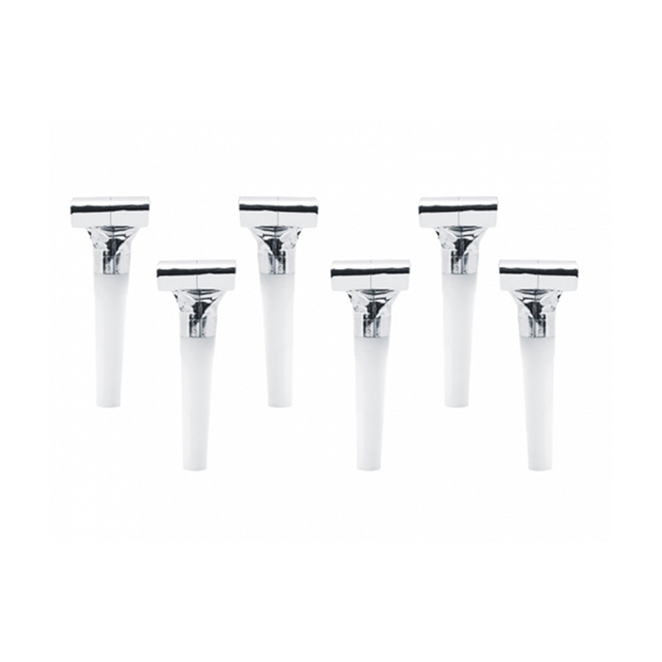 6 Partytröten - Silber