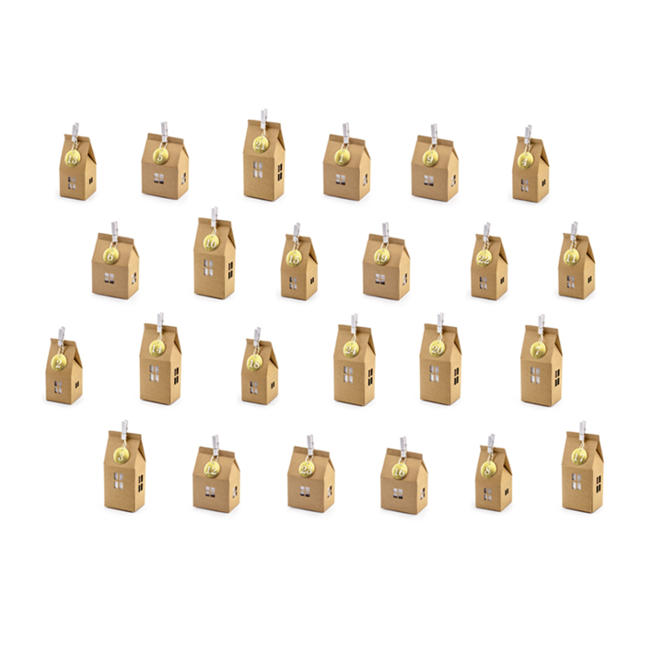 1 Adventskalender Set - Christmas Houses