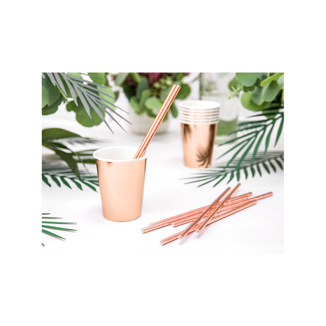 6 Pappbecher Trend - 220ml - Rosegold