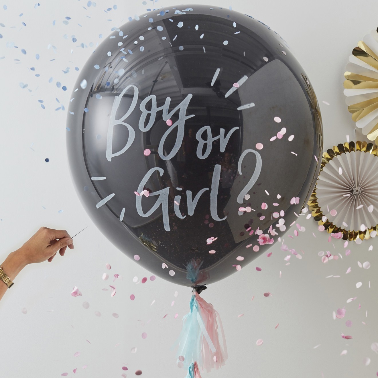 1 Balloons - 36" Confetti - Gender Reveal