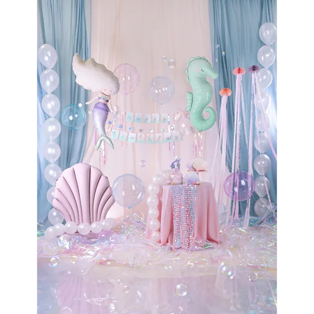 1 Kugelballon - Transparent Rosa