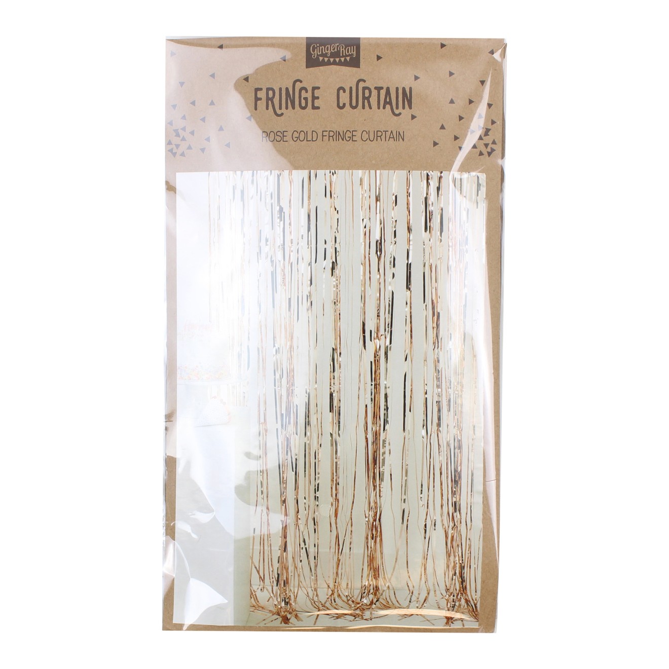 1 Fringe Curtain - Rose Gold