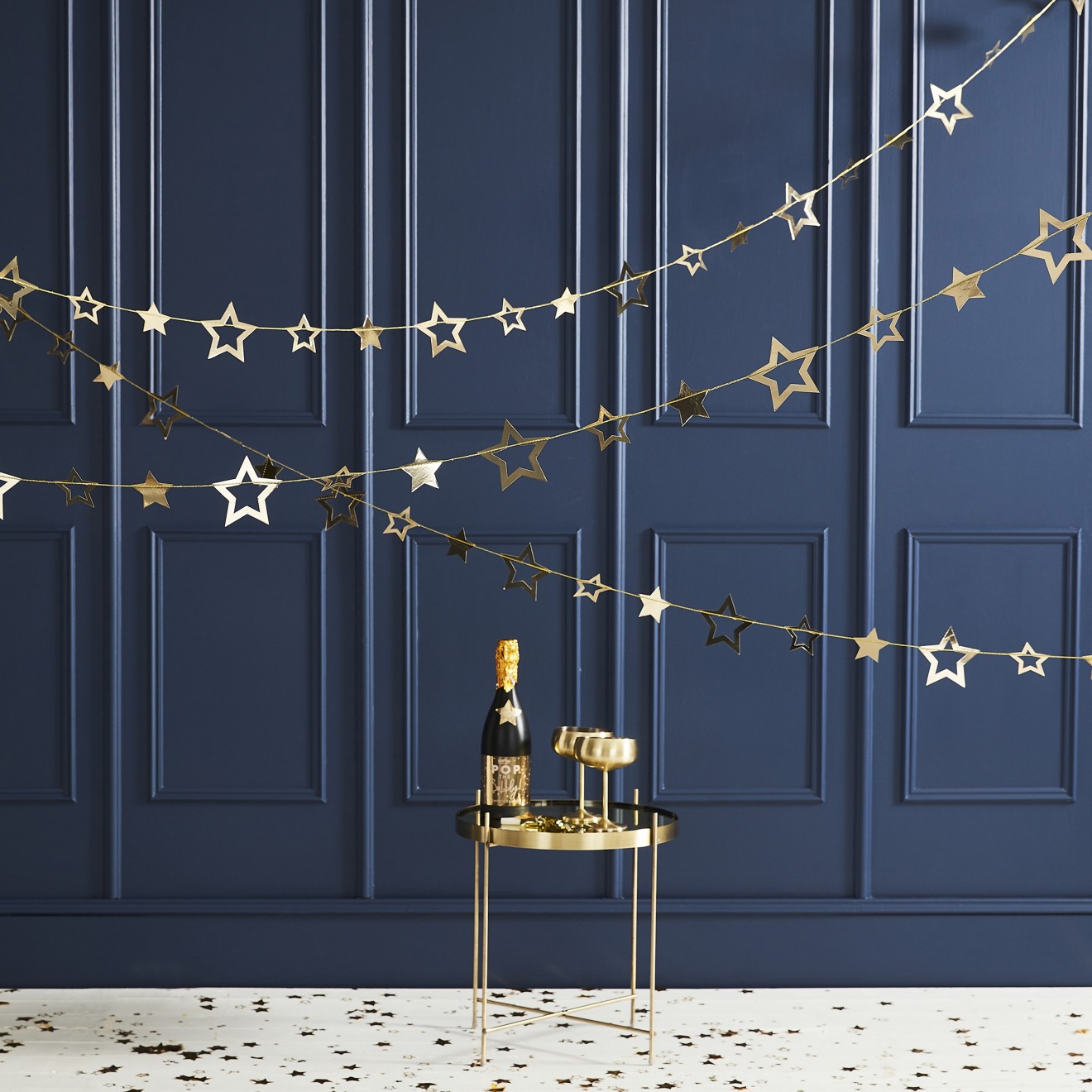 1 Garland - Star - Gold