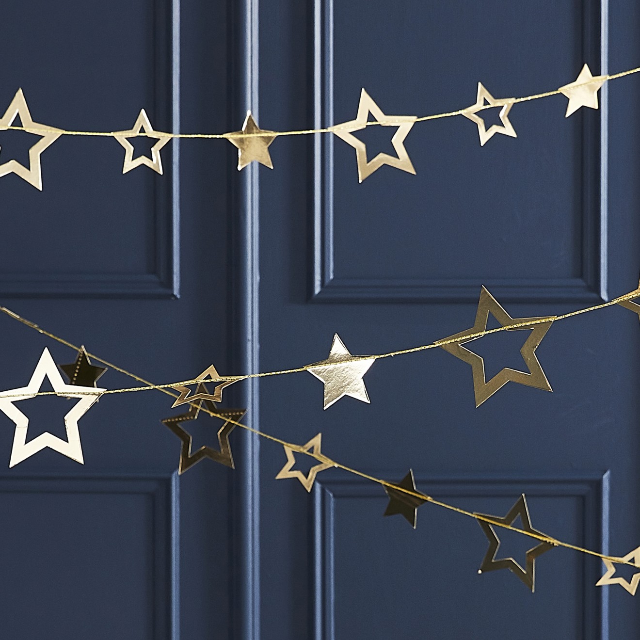 1 Garland - Star - Gold