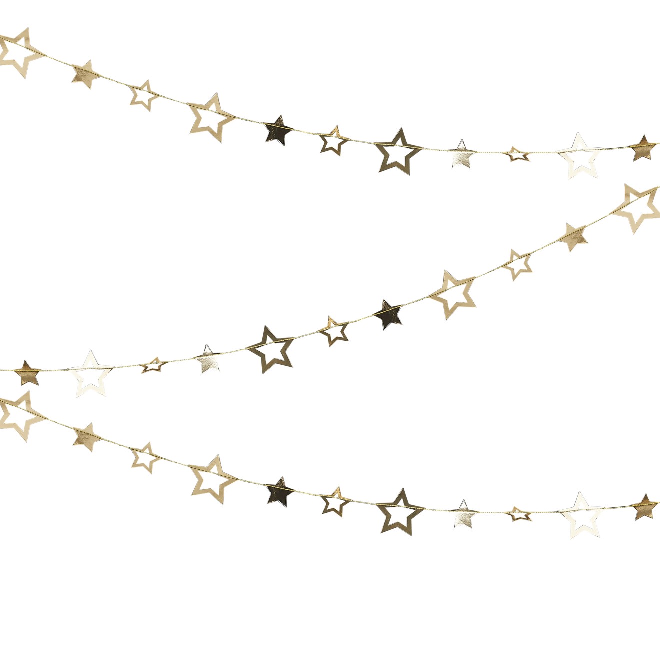 1 Garland - Star - Gold