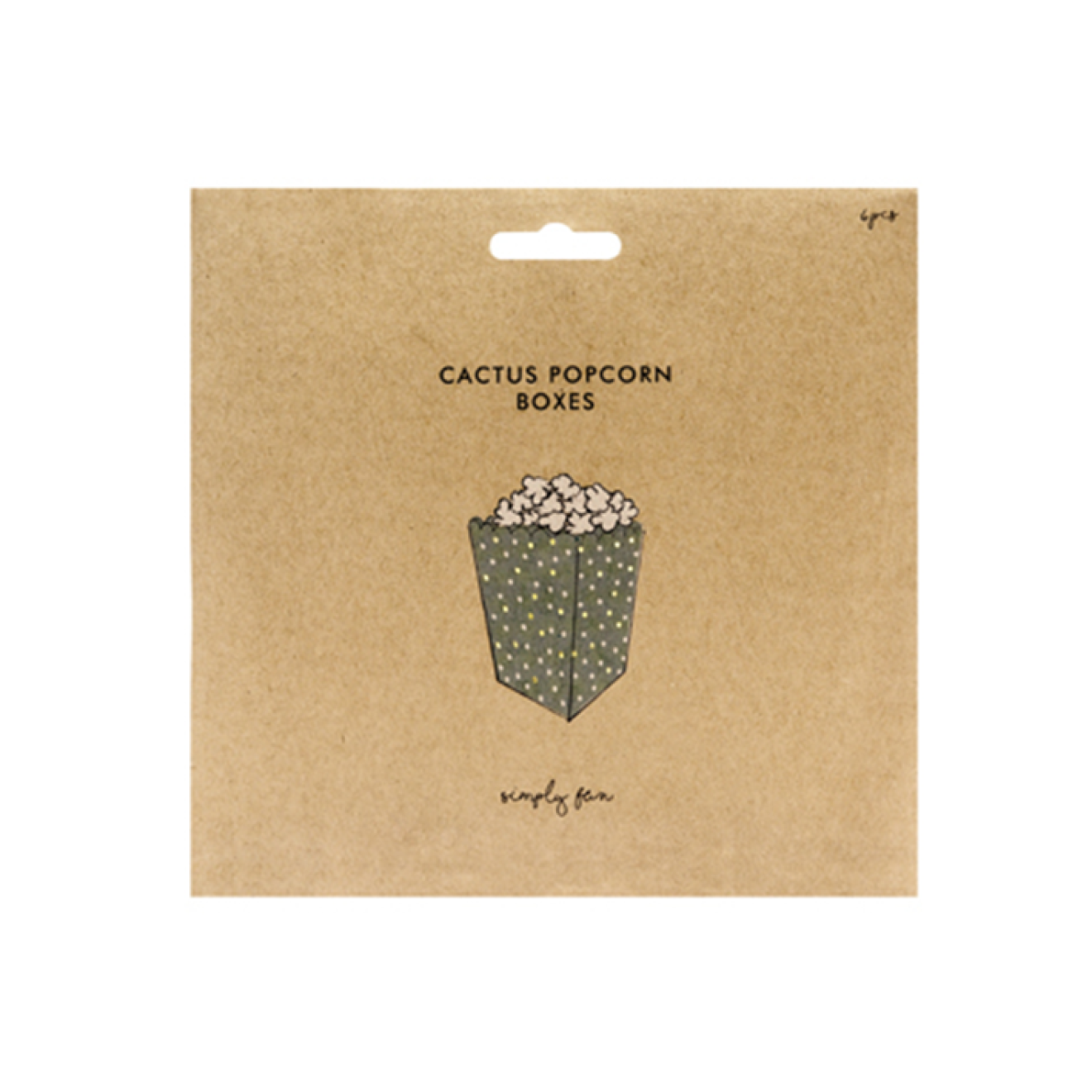 6 Popcornboxen - Mint mit goldenen Dots