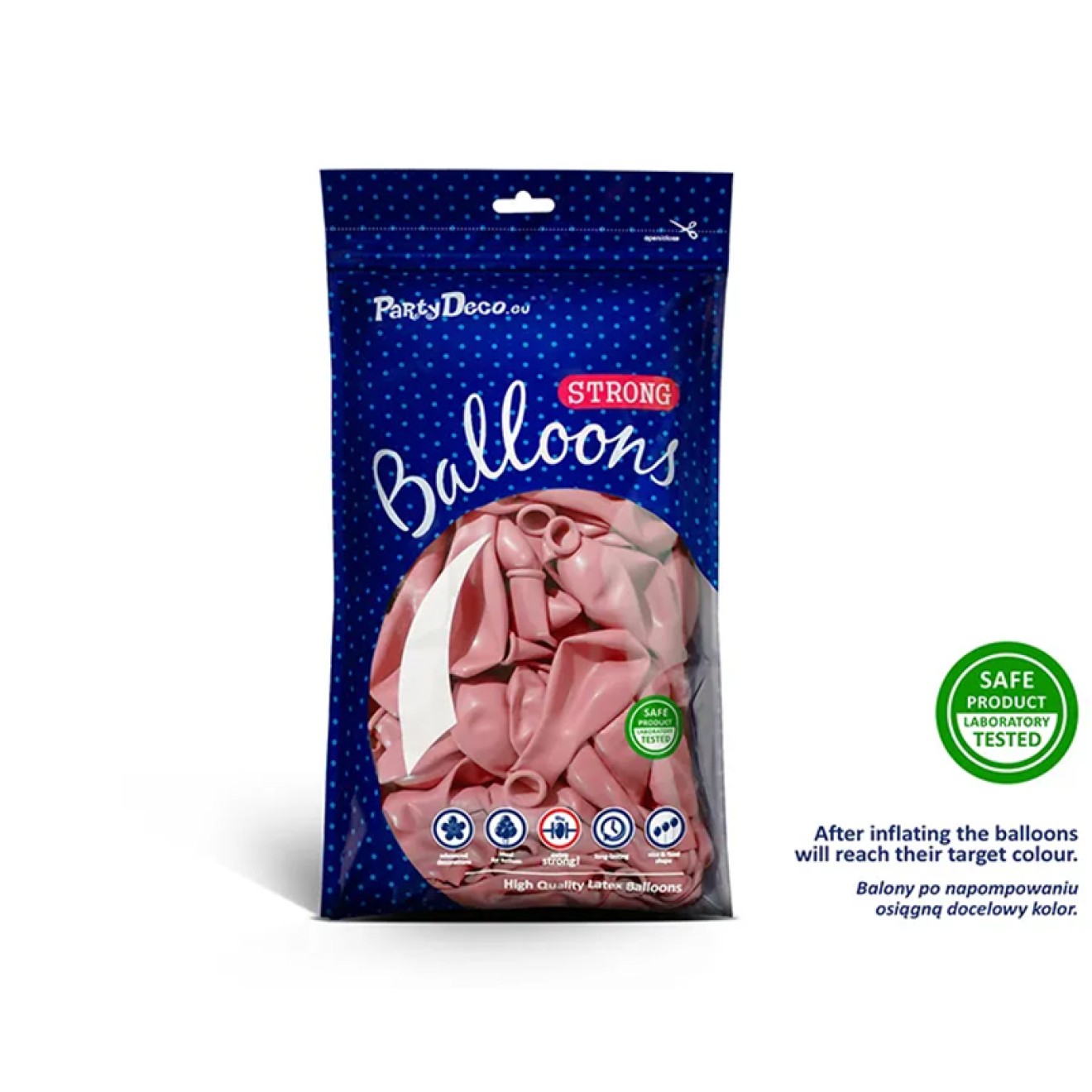 100 Luftballons - Ø 23cm - Pastell Baby Pink