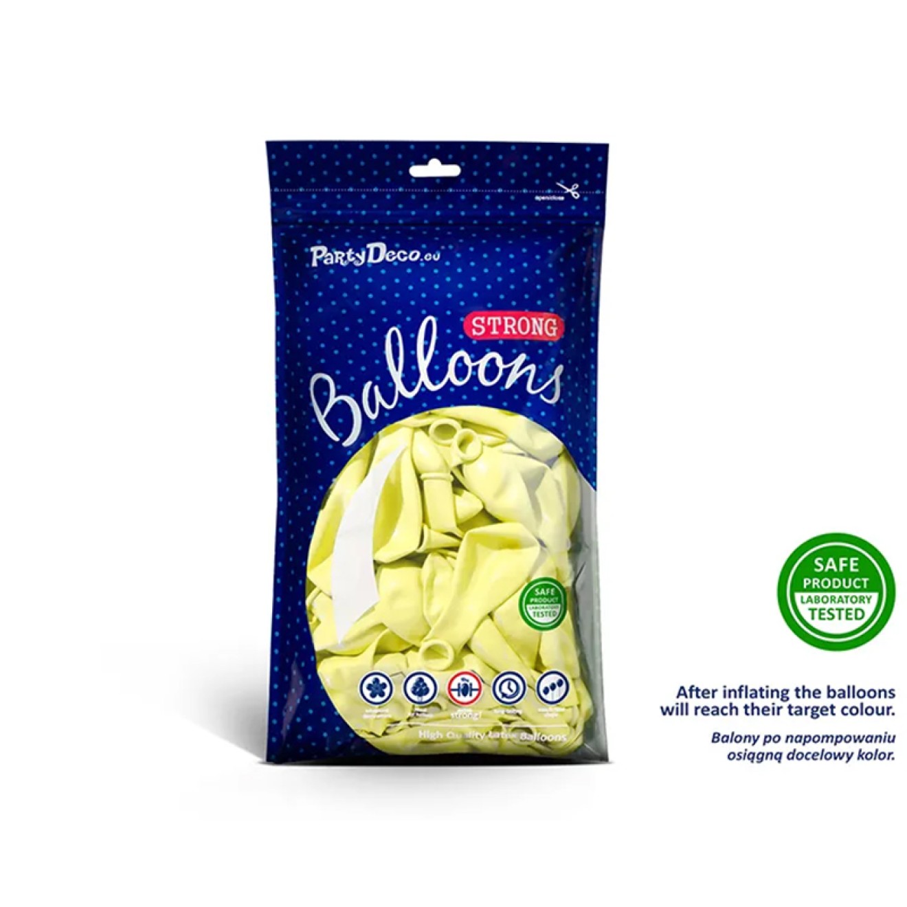 100 Luftballons - Ø 23cm - Pastell Light Yellow