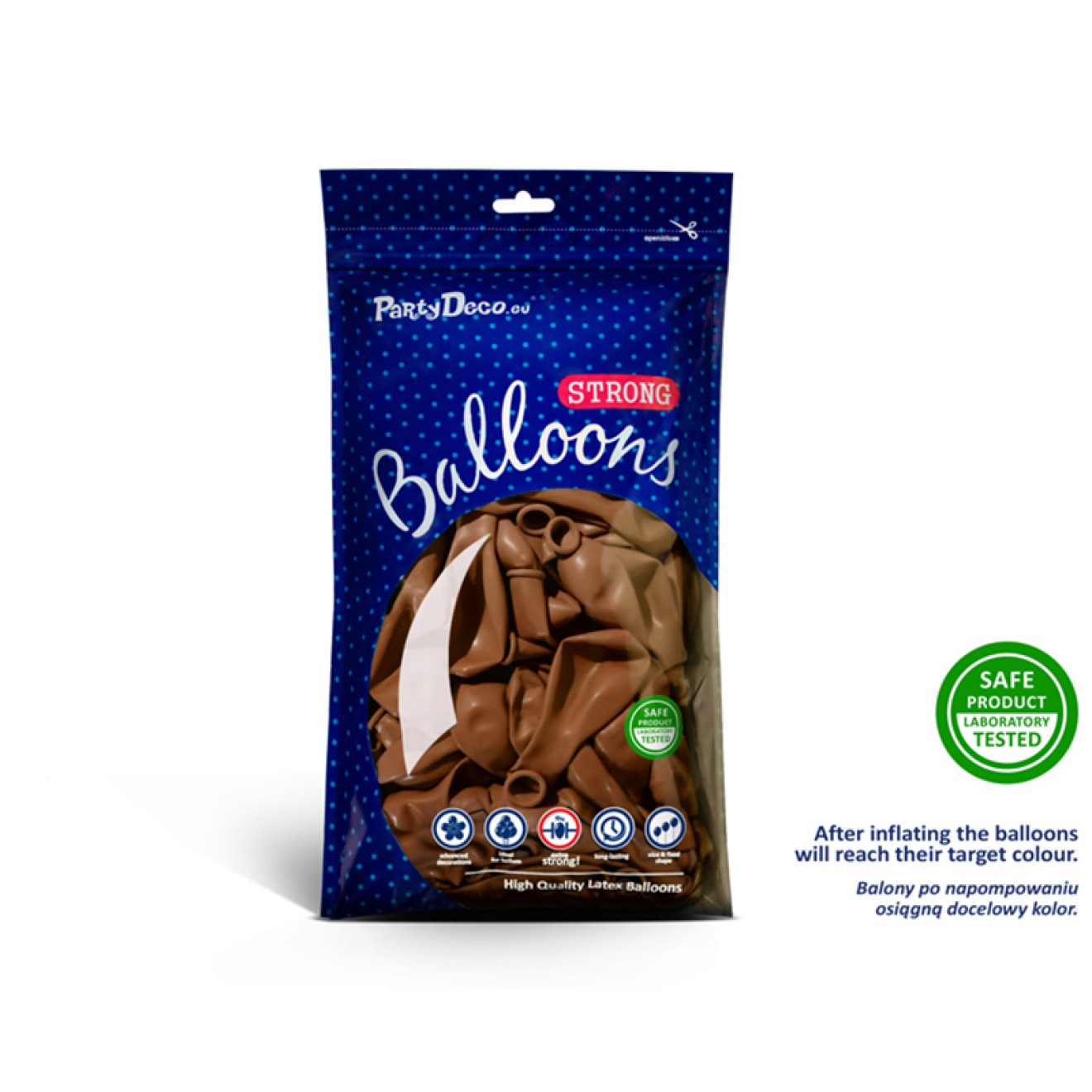 100 Luftballons - Ø 23cm - Pastell Mocca