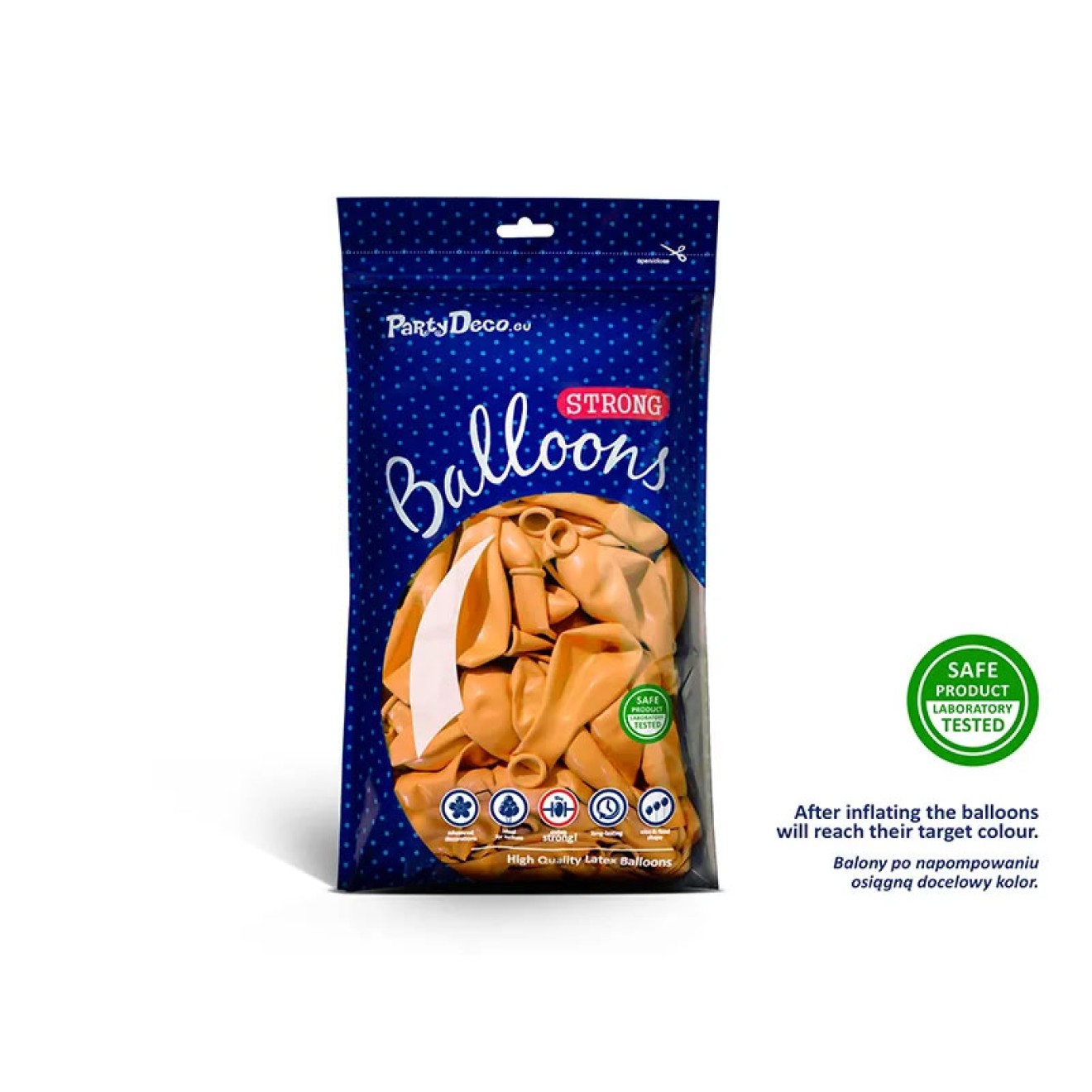 50 Luftballons - Ø 27cm - Pastell Mandarin Orange