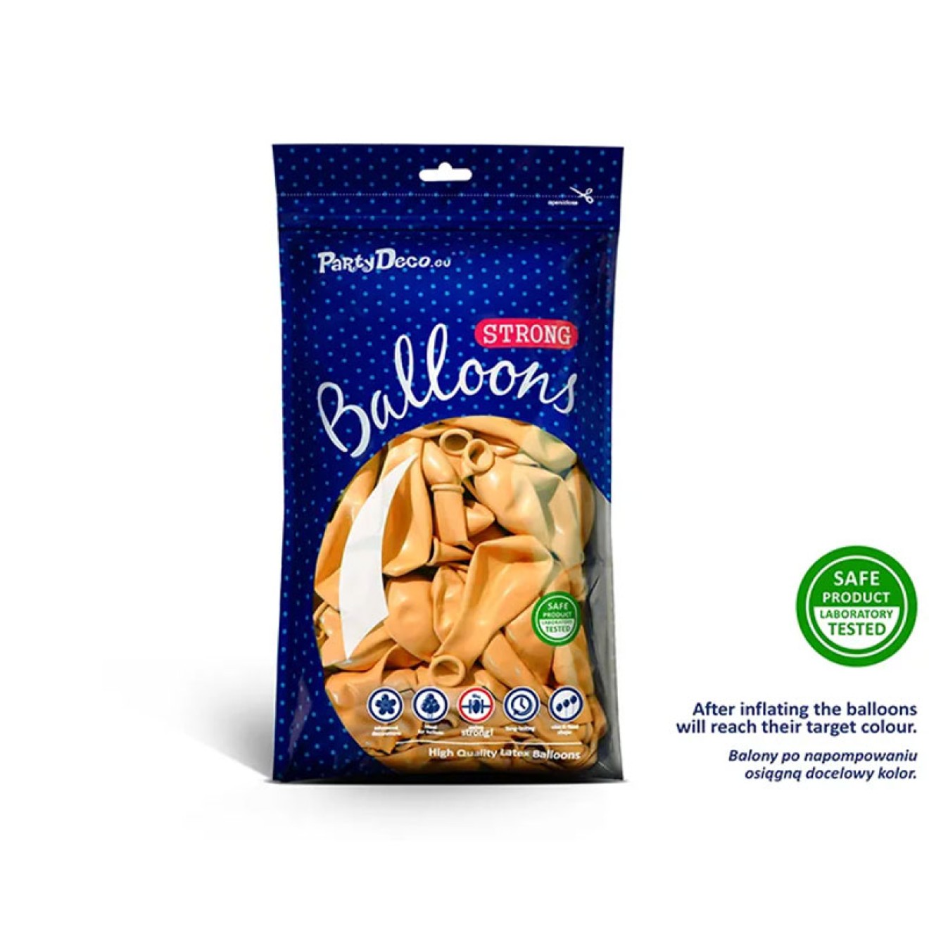 50 Luftballons - Ø 27cm - Pastell Bright Orange