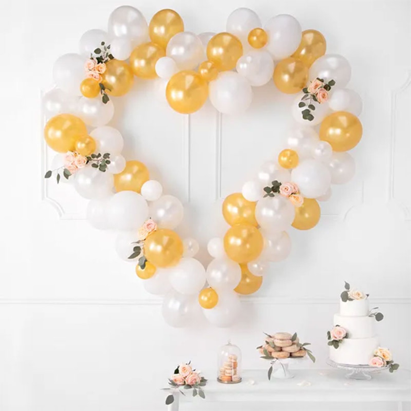 50 Luftballons - Ø 27cm - Pastell Pure White