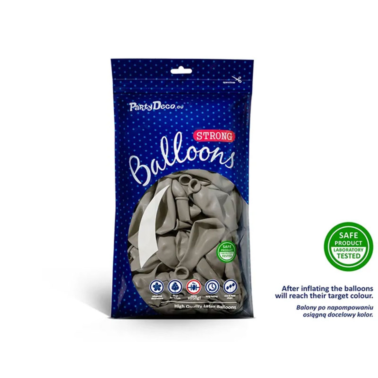 100 Luftballons - Ø 27cm - Pastell Warm Grey