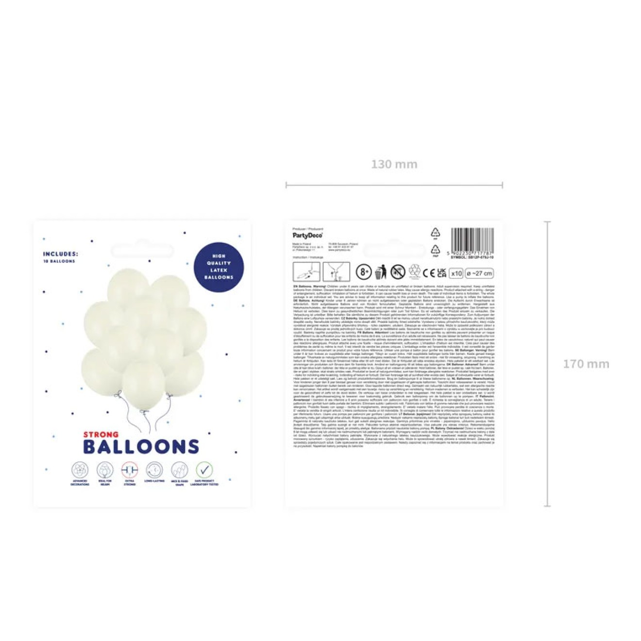 10 Luftballons - Ø 27cm - Pastell Light Cream