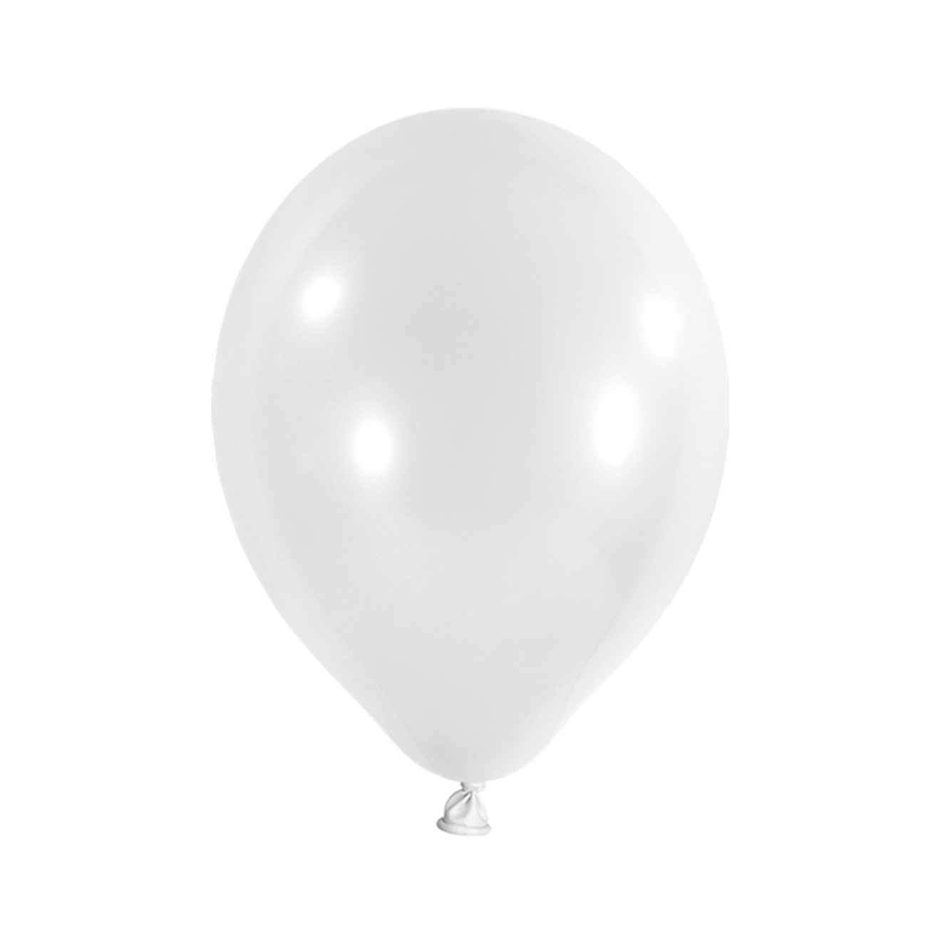 50 Luftballons - Ø 30cm - Metallic - Weiß
