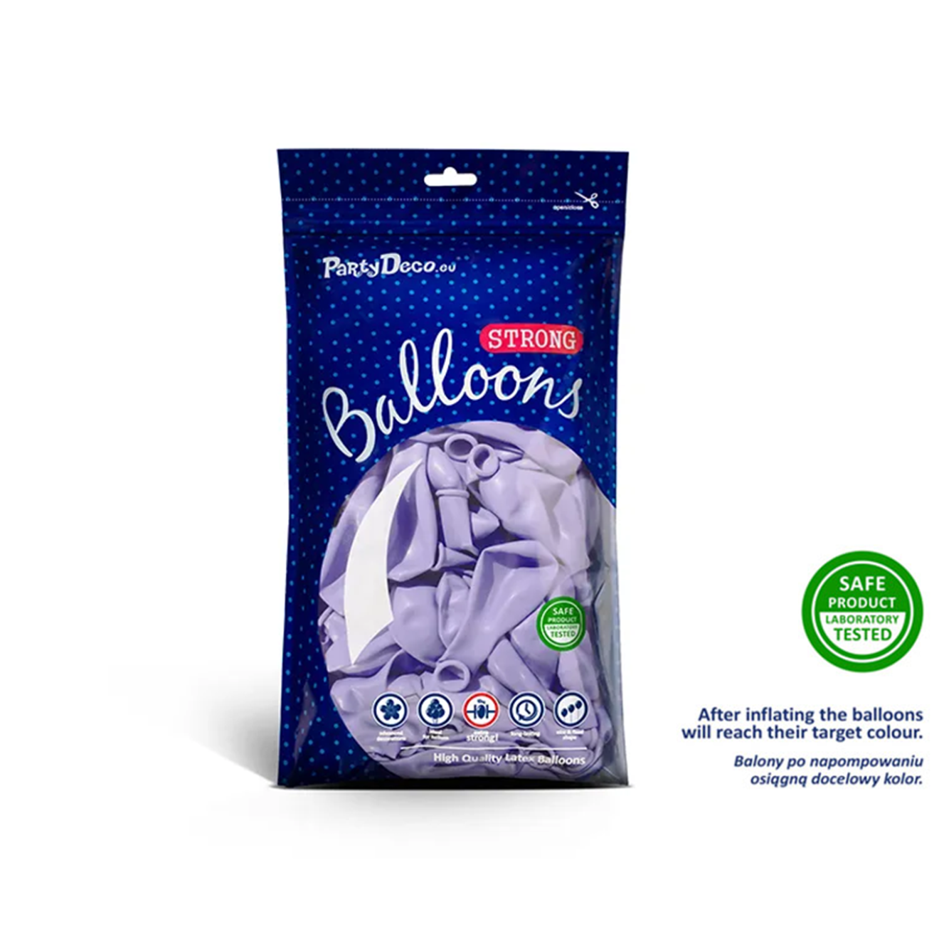 100 Miniballons - Ø 12cm - Pastell - Lavendel