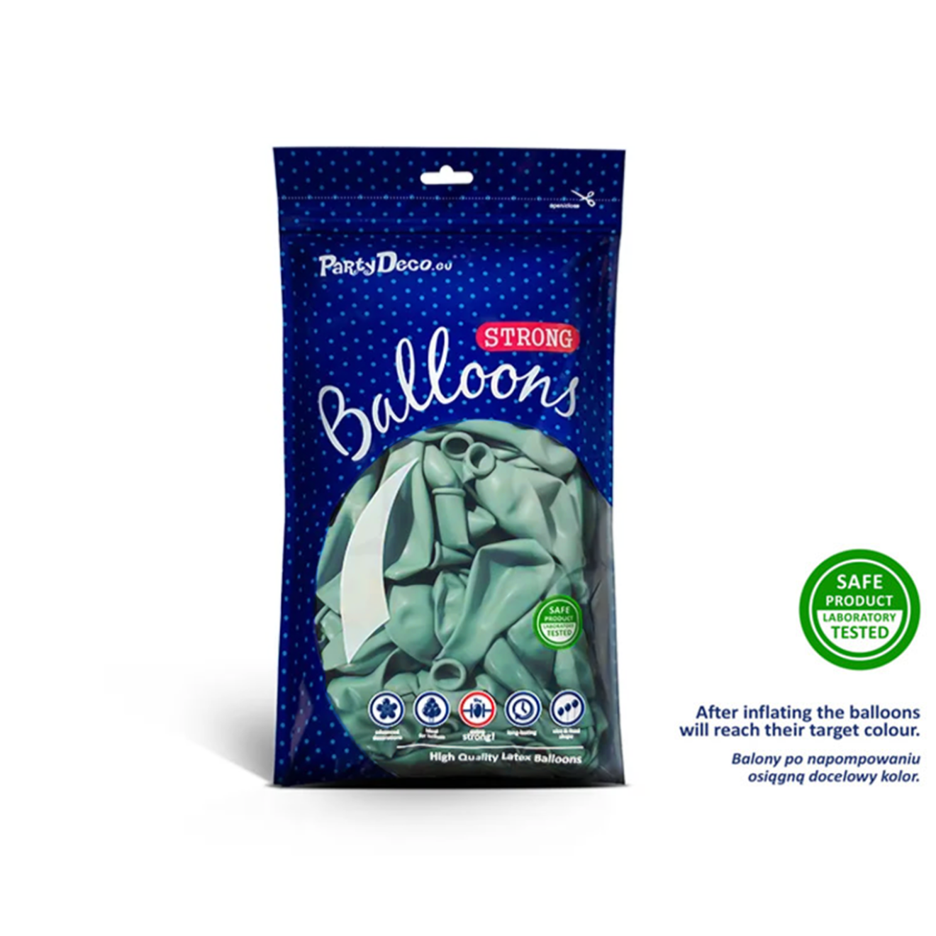 100 Miniballons - Ø 12cm - Pastel Bottle Green