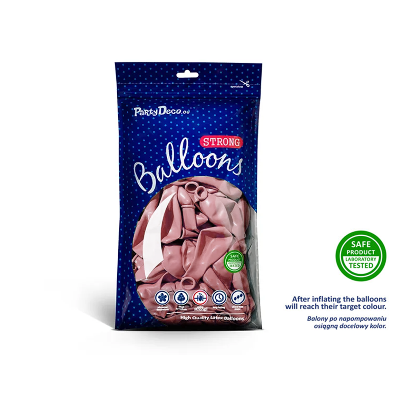 100 Miniballons - Ø 12cm - Dark Dusty Rose