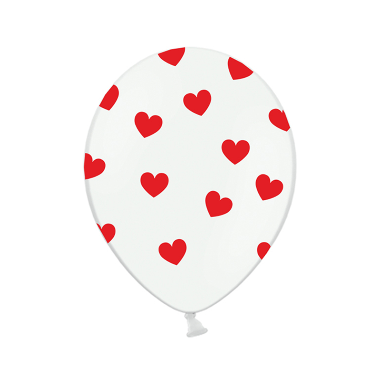6 Motivballons - Ø 30cm - Red Hearts