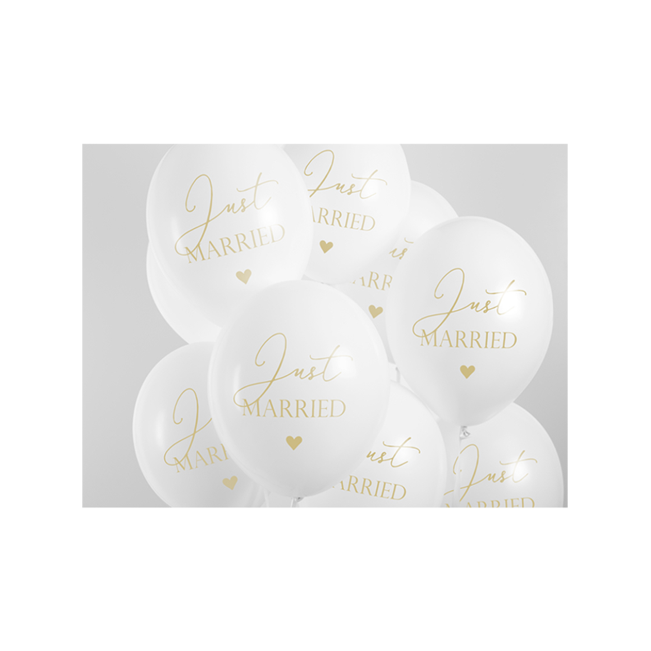 6 Motivballons - Ø 30cm - Just Married
