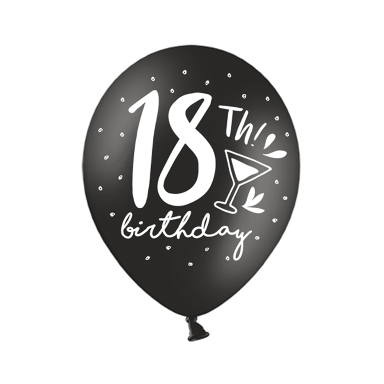 6 Motivballons - Ø 30cm - 18th Birthday