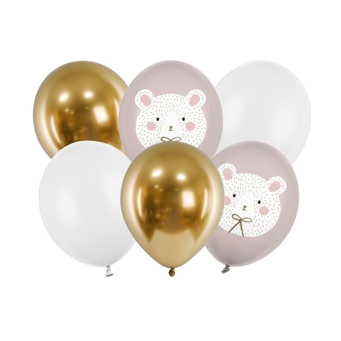 6 Motivballons - Ø 30cm - Bear