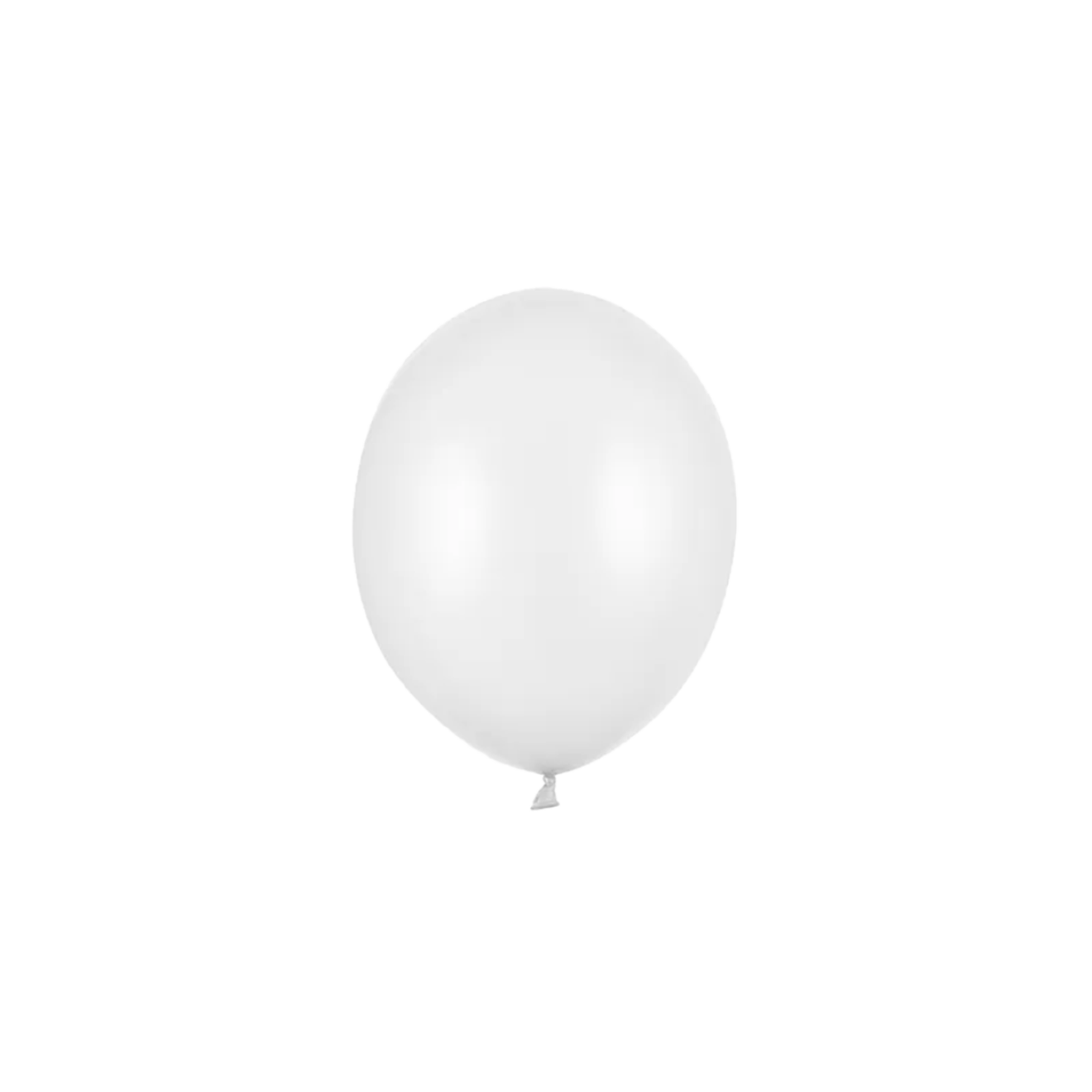 100 Miniballons - Ø 12cm - Metallic - Weiß