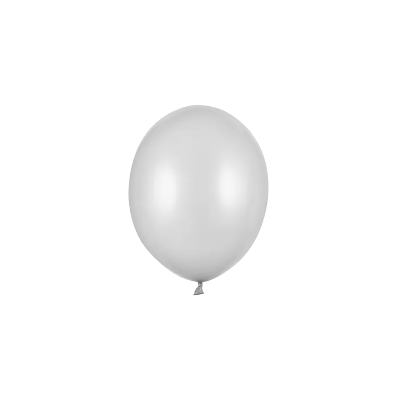 100 Miniballons - Ø 12cm - Metallic - Silber