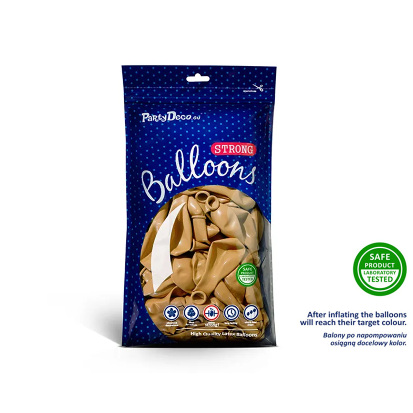 100 Miniballons - Ø 12cm - Metallic - Gold