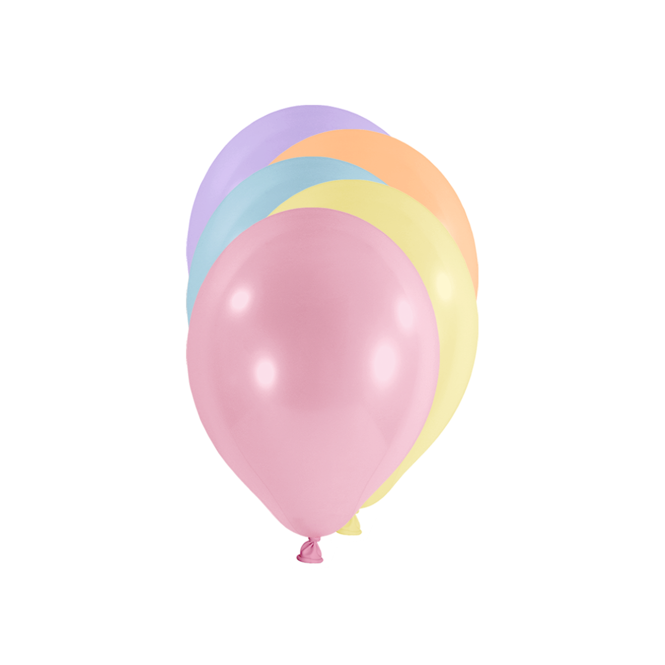 100 Miniballons - Ø 12cm - Pastell - Bunt