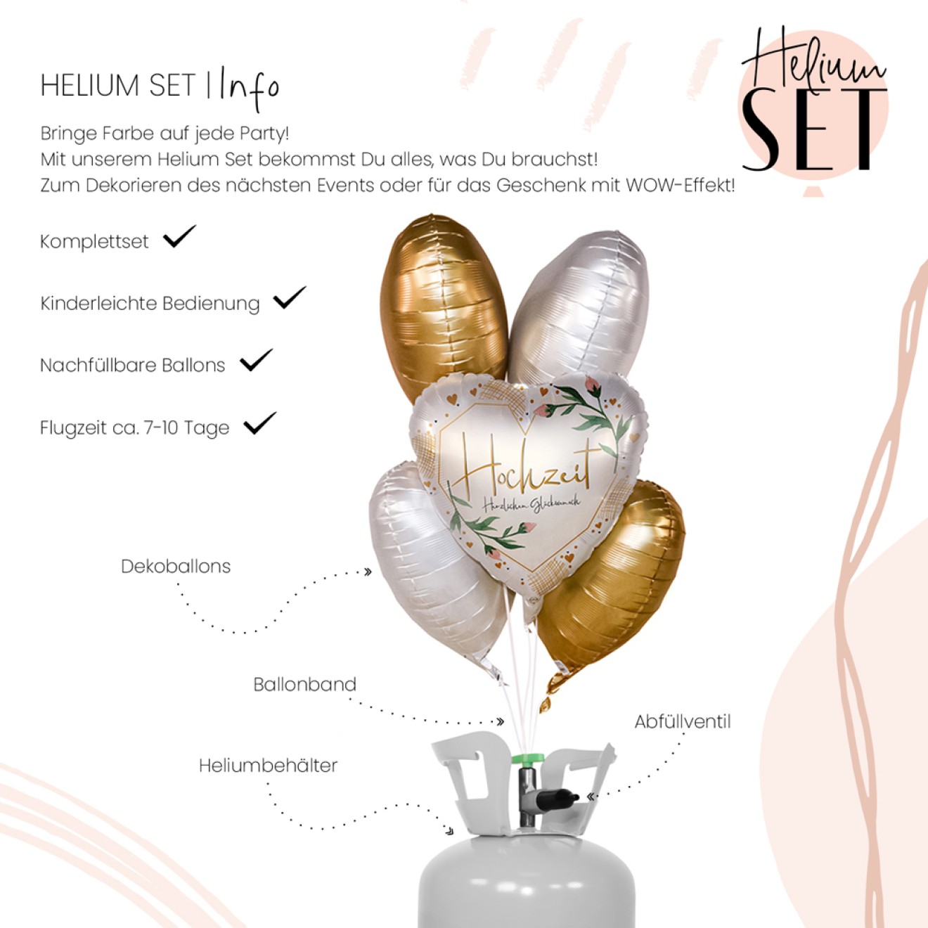 Helium Set Hochzeit