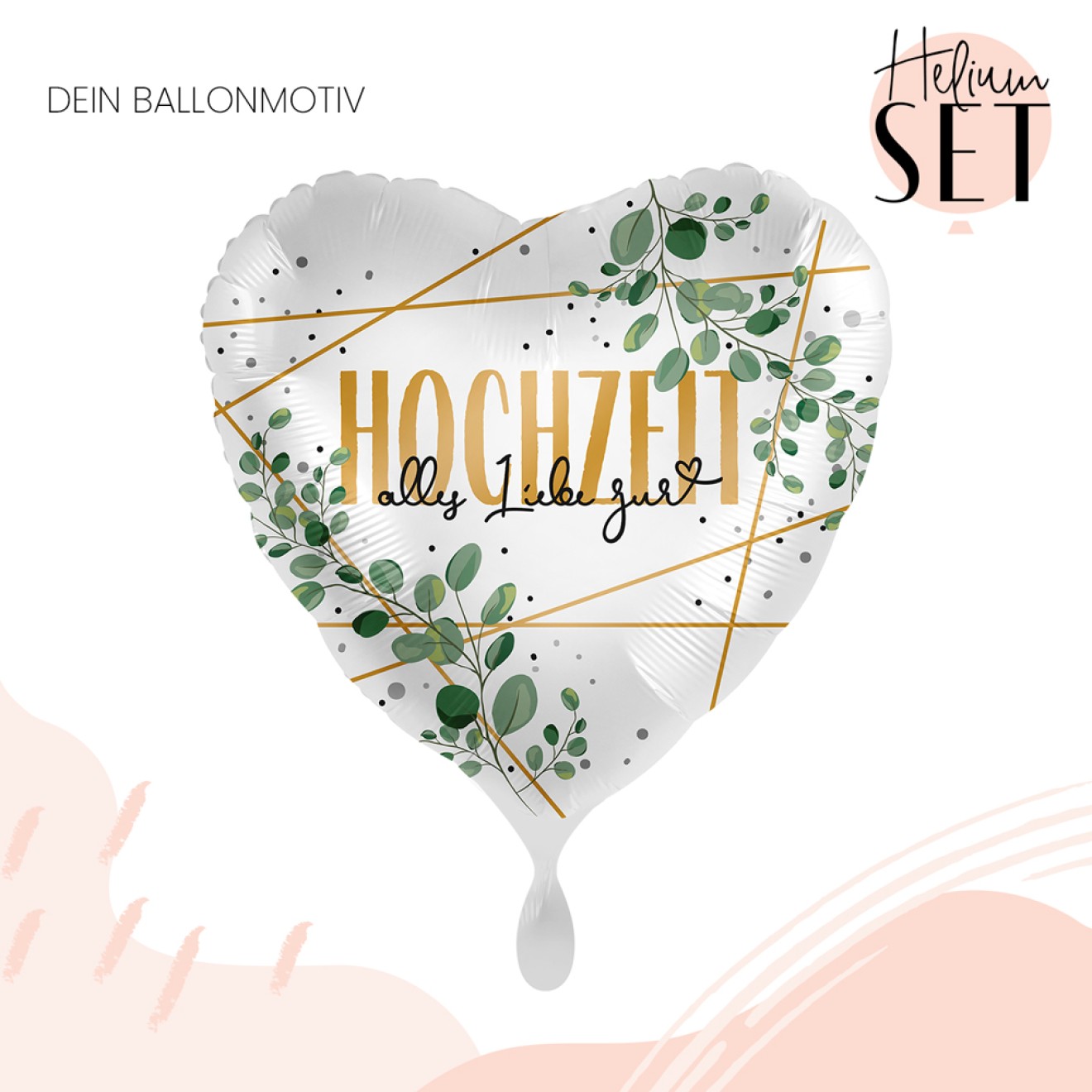 Helium Set Hochzeit Eukalyptus