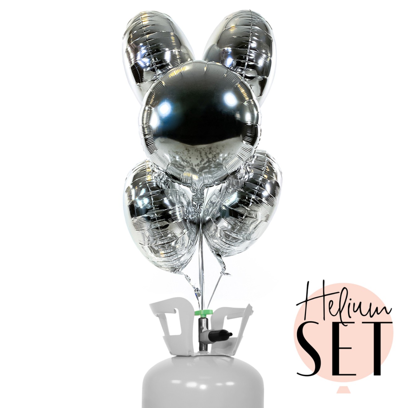 Helium Set Glossy Pure Silver