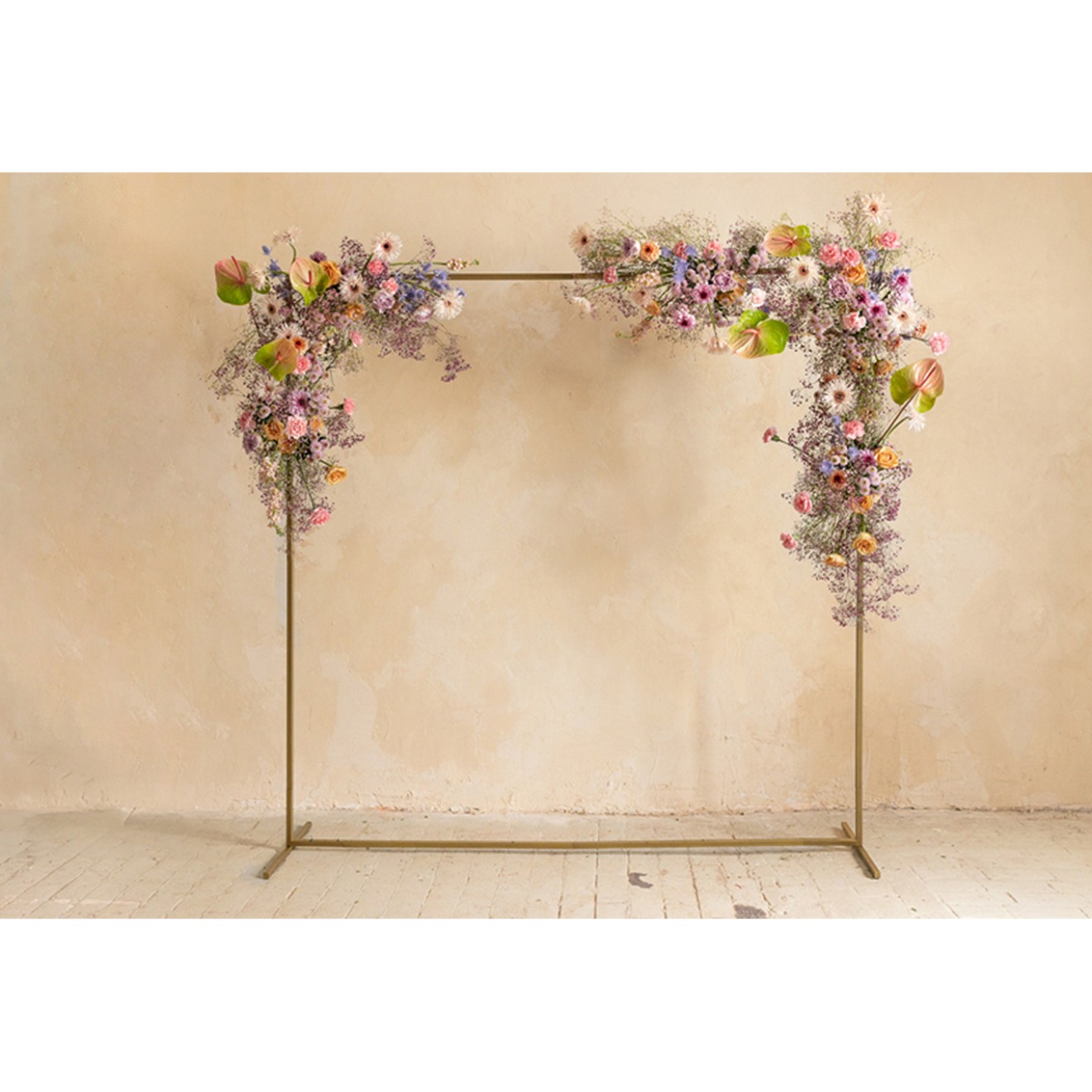 1 Ballongestell - Gold - 200x200 cm